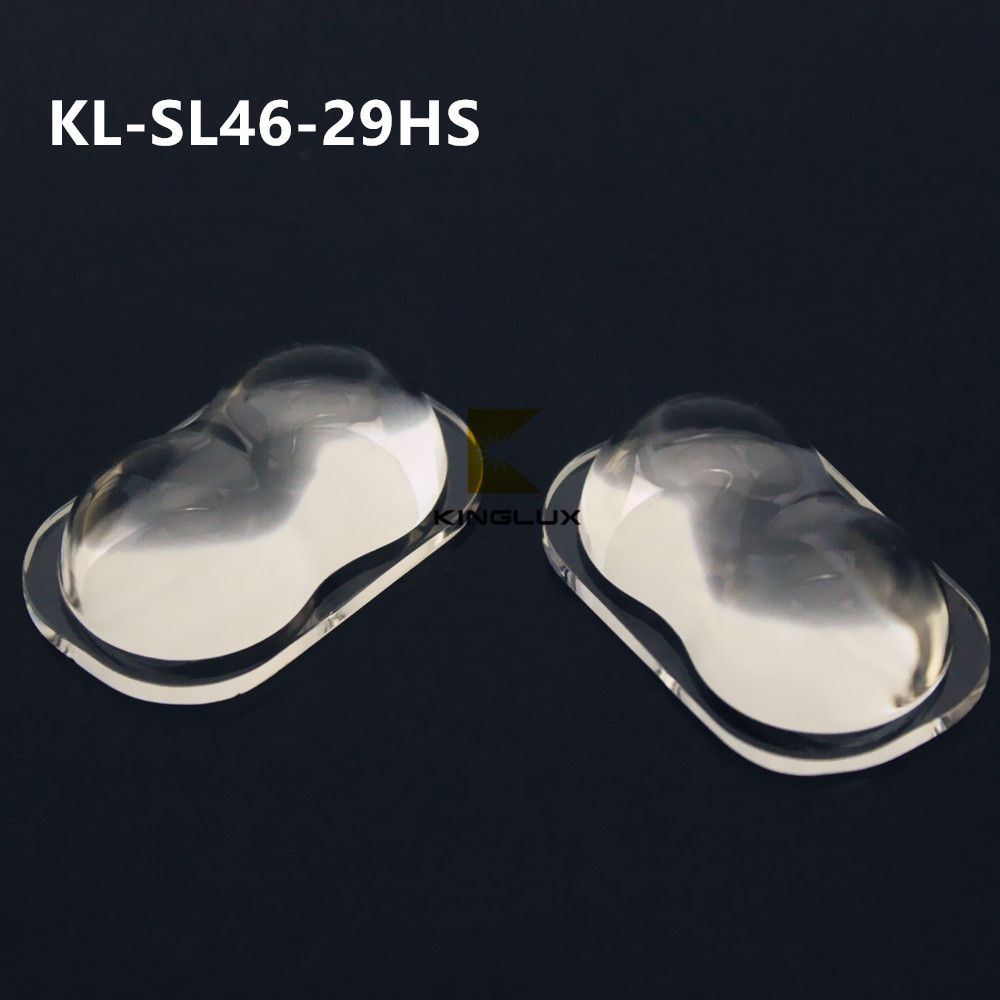 60*90 degree optical led glass lens 46*29mm