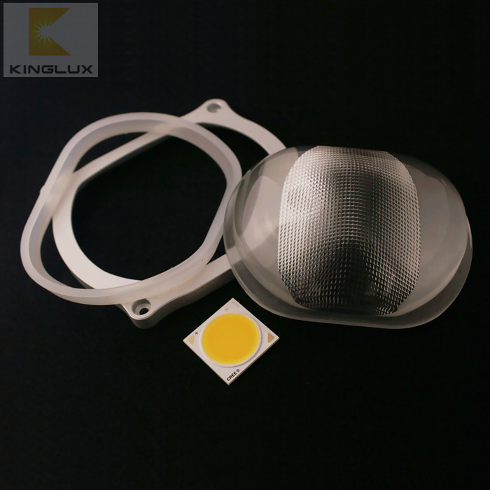 107mm 115*60 degree anti-glare optical led street light glass lens KL-SL107-87-E