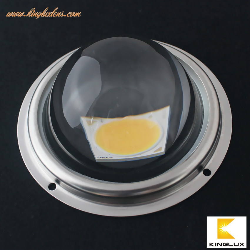 100mm 45 degree optical glass lens for COB led high bay light