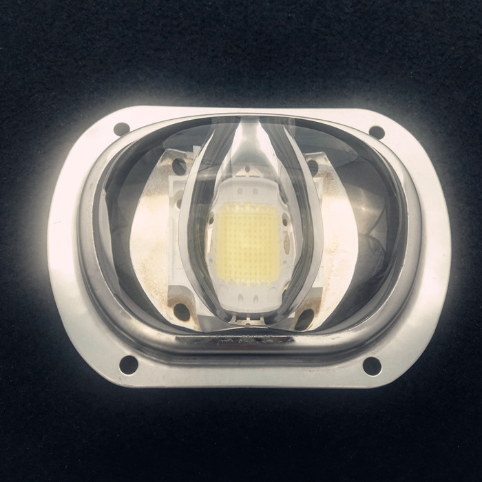 led 150*80 degree beam angle optical glass lenses 95mm*71mm for COB streetlight